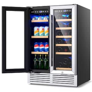 23.4 in. 18-Bottle Wine and 57-Can Beverage Cooler