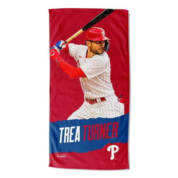 THE NORTHWEST GROUP MLB Multi-Color Phillies 23 Trea Turner Printed Cotton/Polyester Blend Beach Towel