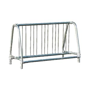 5 ft. Galvanized Commercial Park Traditional Double Sided Portable Bike Rack