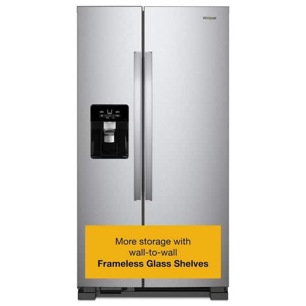 21.4 cu. ft. Side-by-Side Refrigerator in Monochromatic Stainless Steel