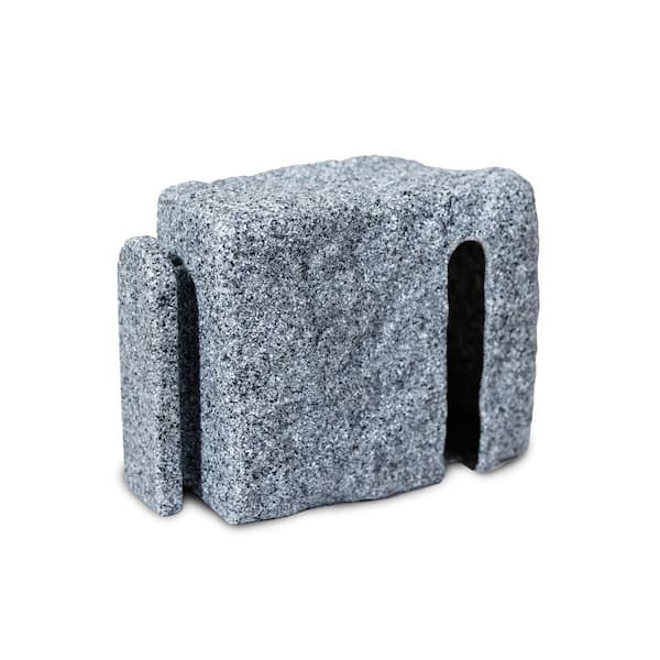 7 in. x 6.5 in x 4 in GreyStone (Left) Faux Stone Plastic Garden Edging (1-Pack)