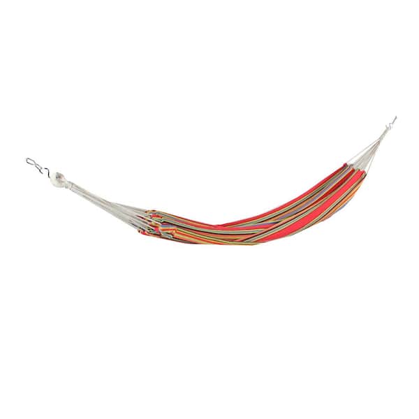 Northlight Striped Woven Cotton Single Brazilian Hammock Multi-Color