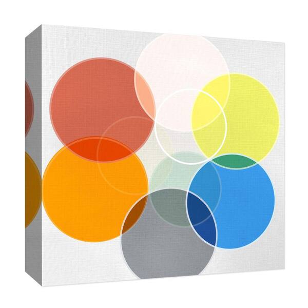 PTM Images Circle of Colors II'' Abstract Canvas Wall Art 15 in. x 15 in.