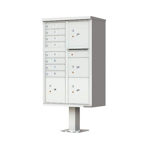 Florence 1570 Series 8-Mailboxes, 1-Outgoing Compartment, 4-Parcel Lockers, Vital Cluster Box Unit