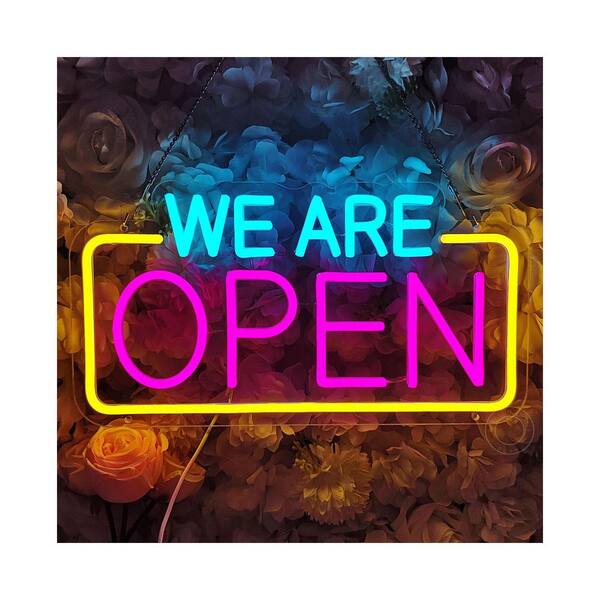 LOUWENBRAU レーベンブロイ ネオンサイン インテリア メ1211F 1 Pack Open Series Rectangular Acrylic LED Neon Light Sign USB