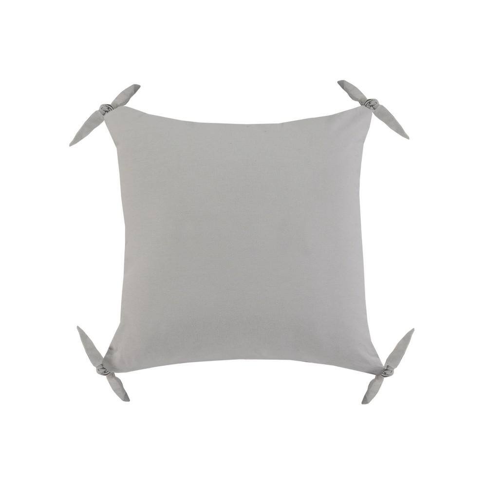 Get Knotty Concrete Gray Solid Corner Tie Soft Poly- Fill 20 in. x 20 in. I