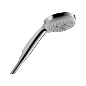 3-Spray 4 in. Single Wall Mount Handheld Adjustable Shower Head in Chrome