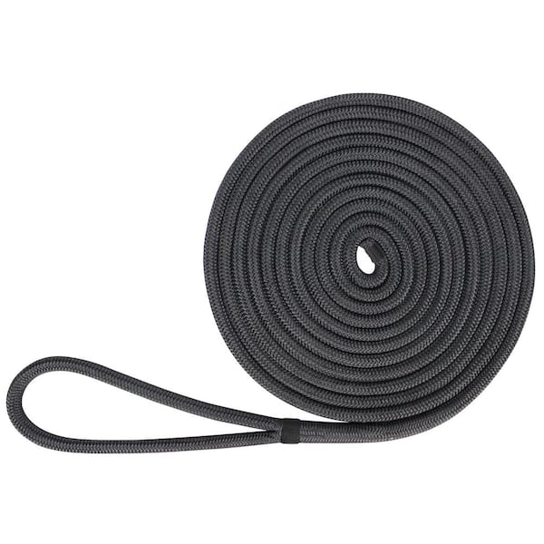Extreme Max BoatTector Double Braid Nylon Dock Line - 5/8 in. x 35 ft.,  Black 3006.2147 - The Home Depot