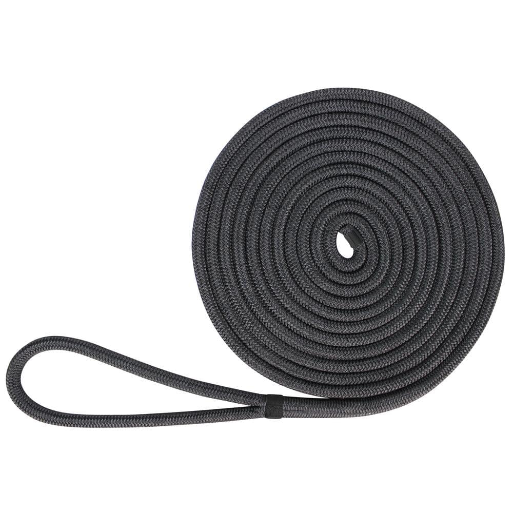 2 Pack of 5/8 Inch x 35 Ft White Double Braid Nylon Mooring and Docking Lines