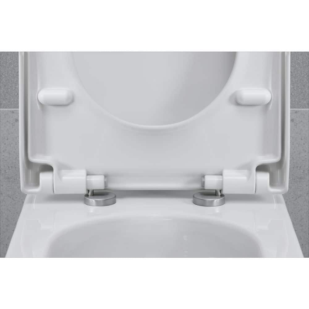 White Elongated Soft Close Toilet Seat with Lid