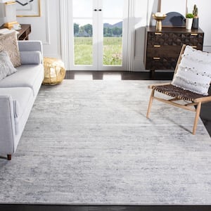 Brentwood Ivory/Gray 5 ft. x 5 ft. Square Abstract Area Rug