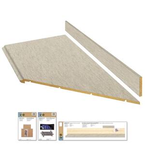 8 ft. Beige Laminate Countertop Kit With Right Miter and Full Wrap Ogee Edge in Sierra Cascade Limestone