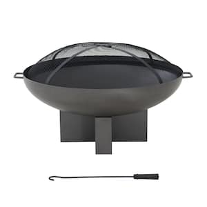 Monticello 40 in. x 22.83 Extra-Large Round Steel Wood-Burning Gray Firepit