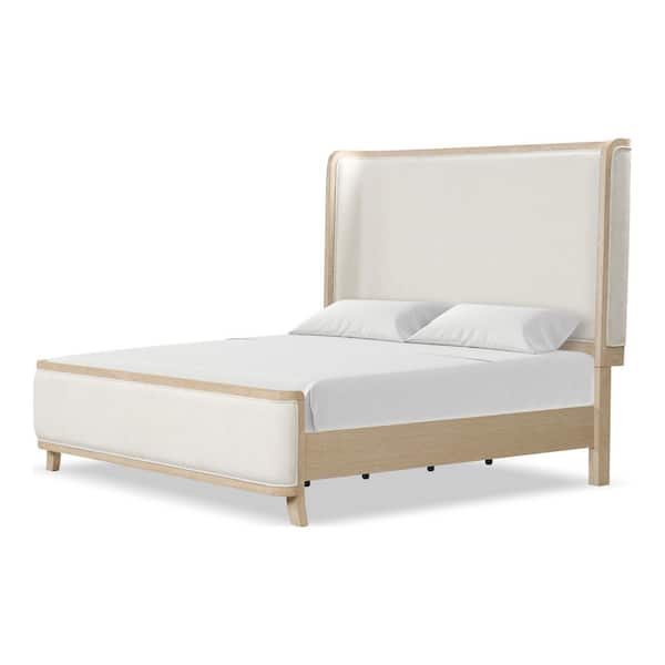 Ellington Brown Wood Frame King Panel Bed with Solid Wood