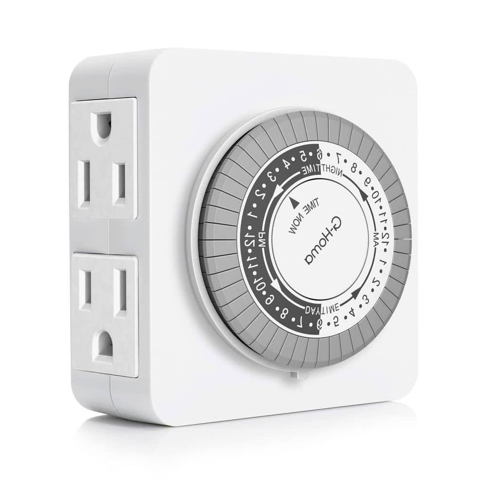 24-Hour Mechanical Timer Outlet with 2 Grounded Outlets for Lamps, Holiday Lights price history on PriceWatchPro