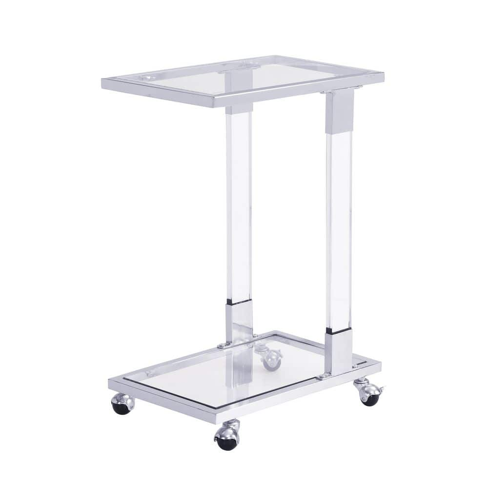 Acrylic store rolling table