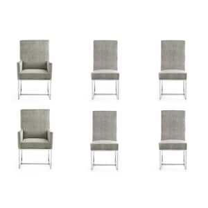 Element Steel Velvet Dining Chairs (Set of 6)