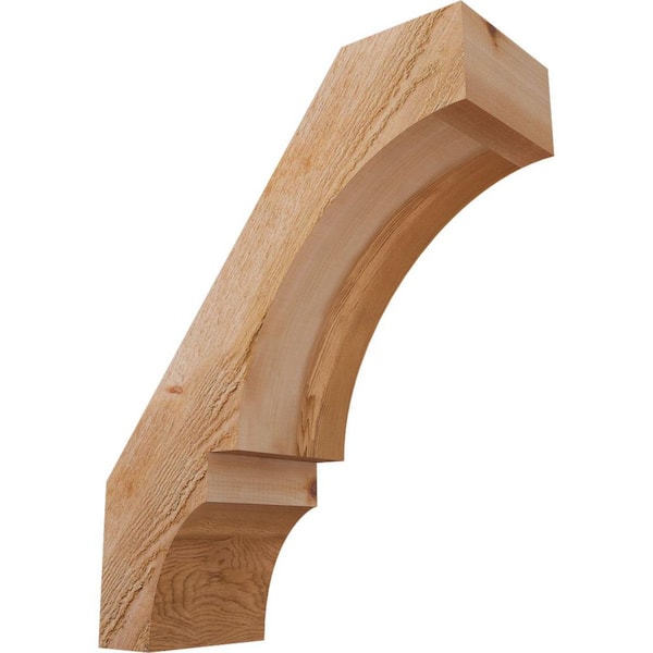 Ekena Millwork 6"W x 16"D x 20"H Balboa Rough Sawn Knee Brace, Western Red Cedar