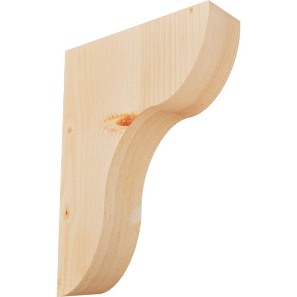 Ekena Millwork 3-1/2 in. x 12 in. x 16 in. Douglas Fir Carmel Smooth Corbel