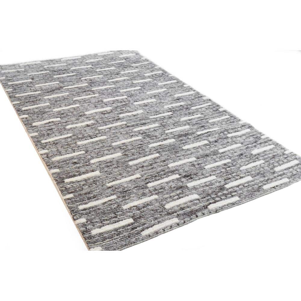 Jedidiah Gray Hand-Knotted Wool Rectangular Area Rug 9' x 12'