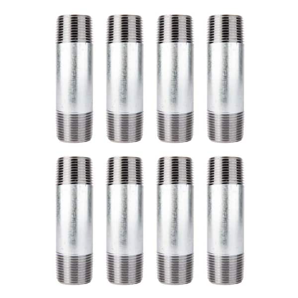 PIPE DECOR 3/4 in. x 3-1/2 in. Galvanized Steel Nipple (8-Pack)