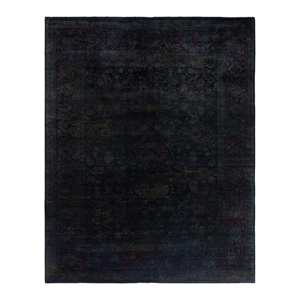 Chloe & Olivia Home Overdyed Gray 8 ft. x 10 ft. Solid Wool Indoor Area Rug