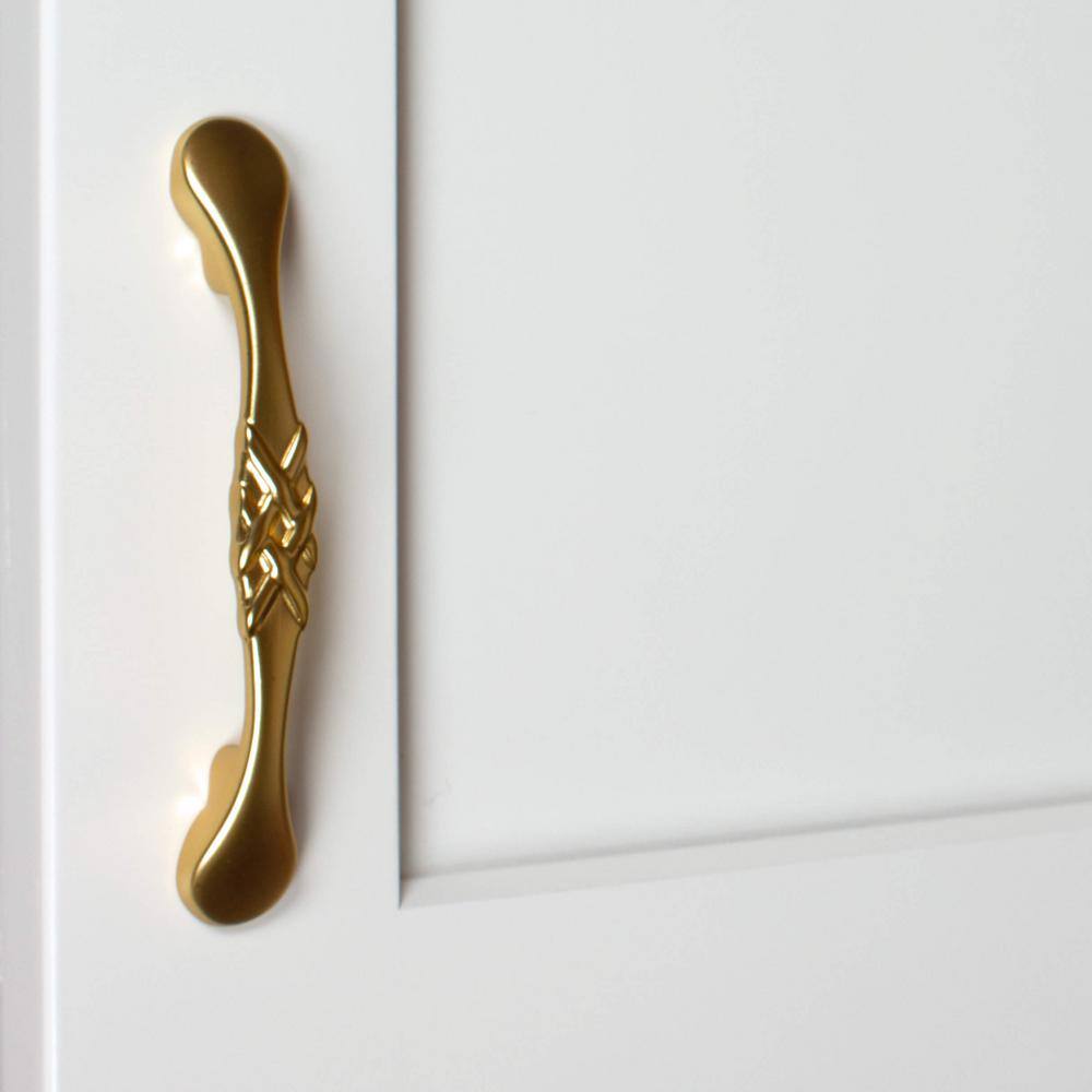 4.75'' Brass Gold Braided Cabinet Pull Bar with Mounting Hardware