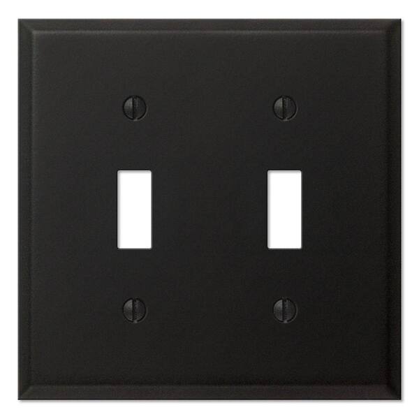 Creative Accents 2 Gang Toggle Wall Plate - Black Iron