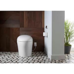 Karing Intelligent 1-Piece 1.08 GPF Single Flush Elongated Toilet in White with built in bidet, Seat Included