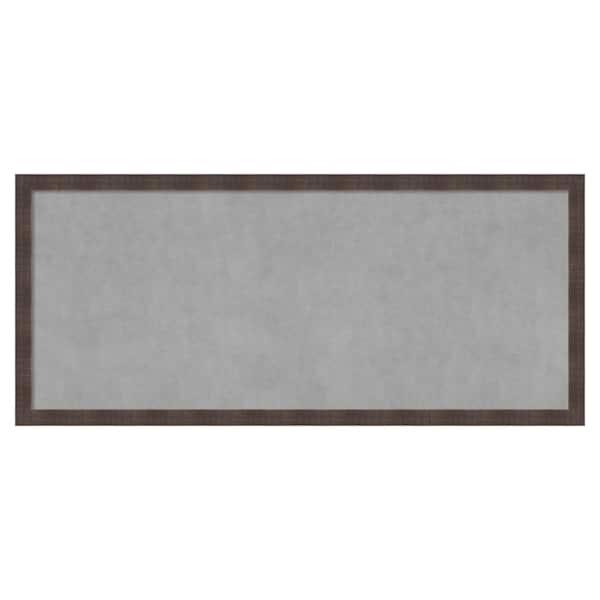 Amanti Art Whiskey Brown Rustic 50 in. x 22 in. Framed Magnetic Board