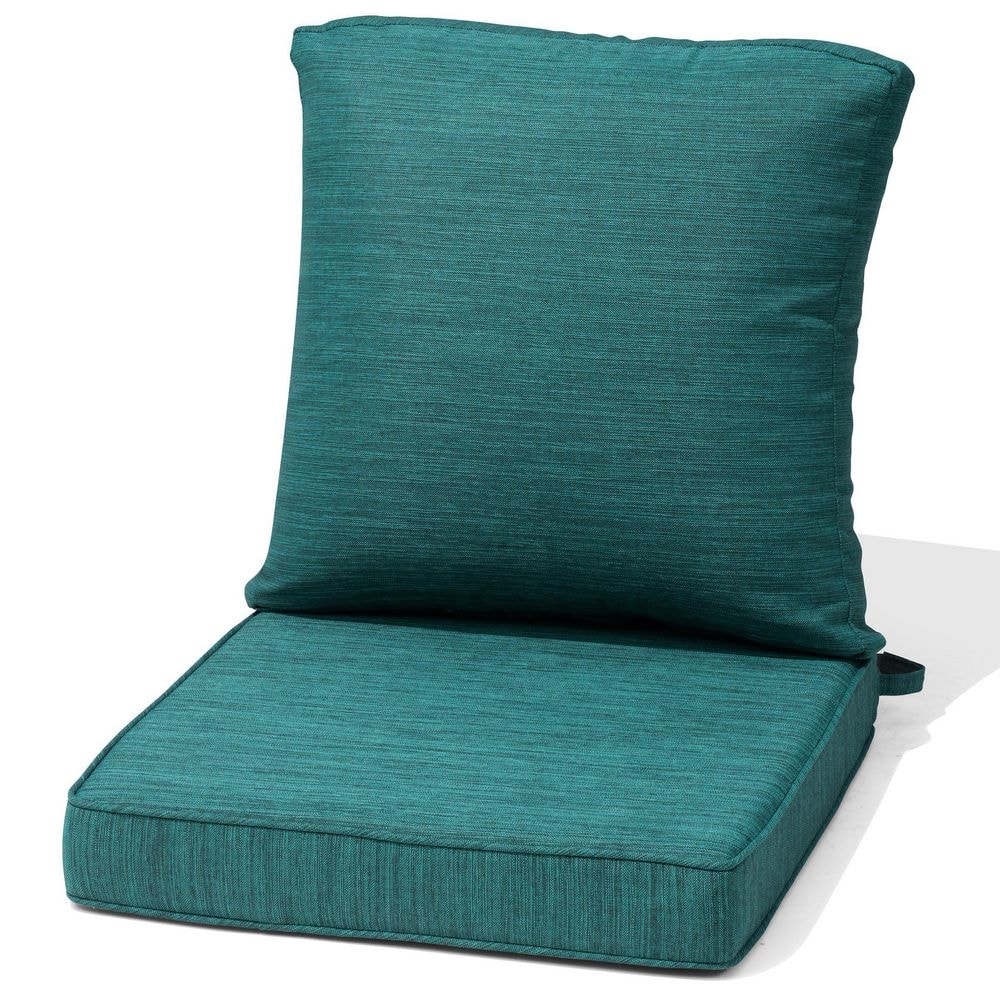 21 x 22 in. Green Outdoor Deep Seat Patio Furniture Cushion with Ties and Handle price history on PriceWatchPro