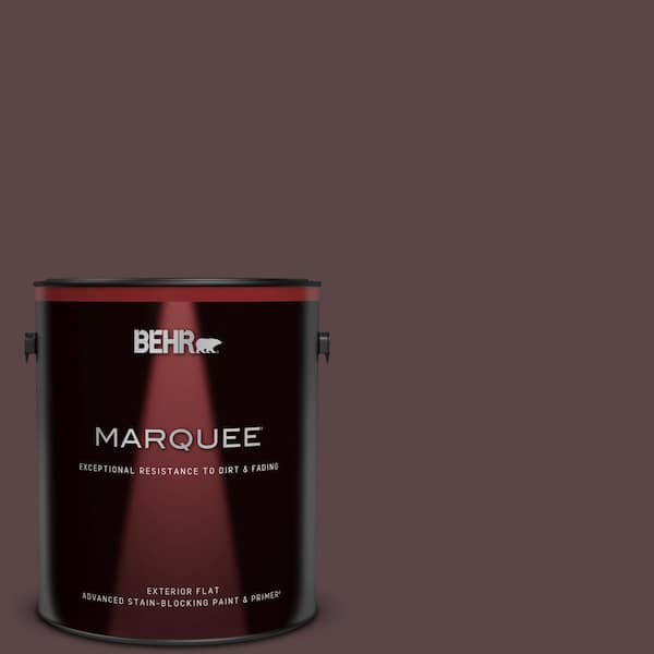 BEHR MARQUEE 1 gal. #BNC-31 Mahogany Spice Flat Exterior Paint & Primer