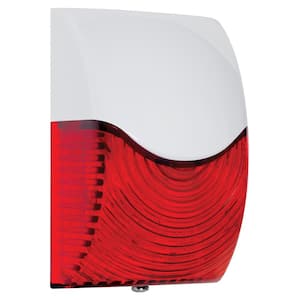 Rectangular Red Select-Alert Siren and LED Strobe Wired Alarm Kit with Mini Controllers