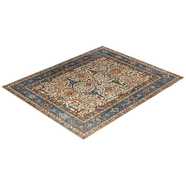 Serapi Light Gray 8 ft. x 10 ft. Tribal Wool Indoor Area Rug