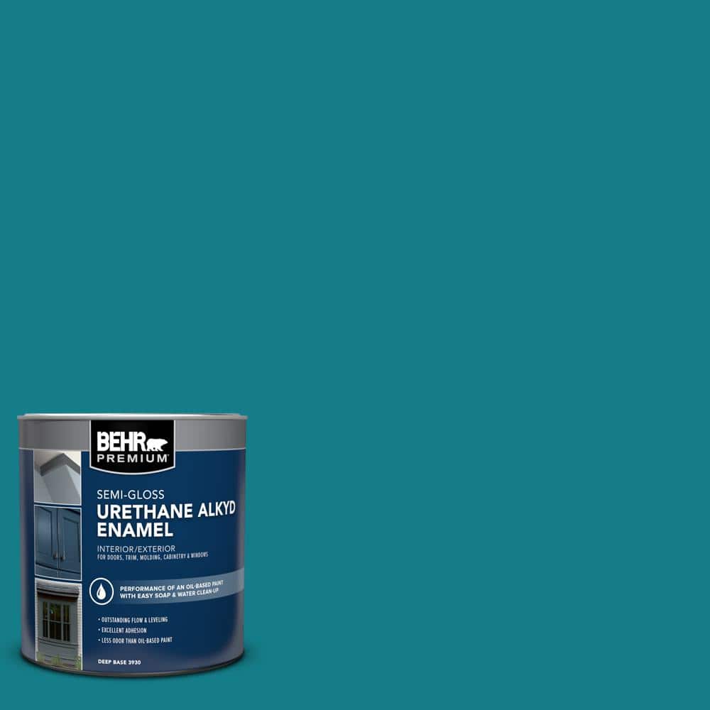 BEHR PREMIUM 1 qt. PPU1301 Caribe SemiGloss Enamel Urethane Alkyd