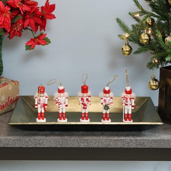Set of 2 80mm Hanging Christmas Tree Decorations Santa 