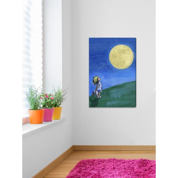 Designart 'Lonely Tree Holding the Moon' Landscape Printed Throw Pillow -  Bed Bath & Beyond - 20947161