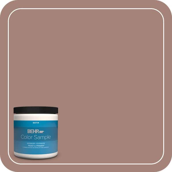 BEHR PREMIUM PLUS 8 oz. Home Decorators Collection #HDC-NT-07 Hickory Branch Satin Enamel Interior/Exterior Paint & Primer Color Sample