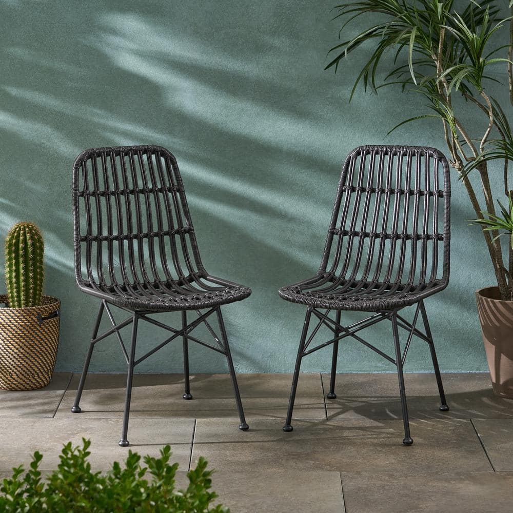 Modern Outdoor Patio Metal Dining Chair, Durable Structure for Porch, Balco