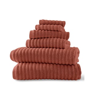 Mason 100% Cotton 6-Piece Towel Set Terracotta