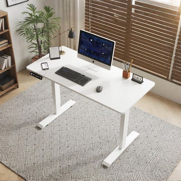 Workdesk Angel Angel Sar White Computer Electric Standing Desk, Height Adjustable Desk ...