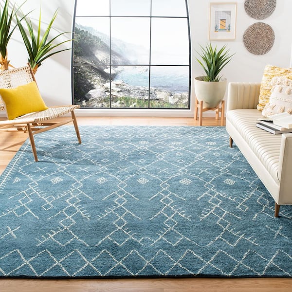 Loft 8 ft. x 10 ft. Aquamarine Abstract Geometric Area Rug