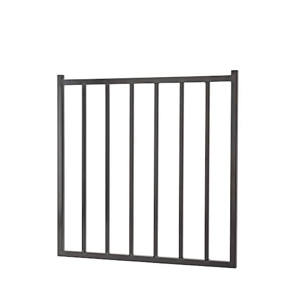 Unbranded 3 ft. x 3 ft. Black Steel Fence Gate