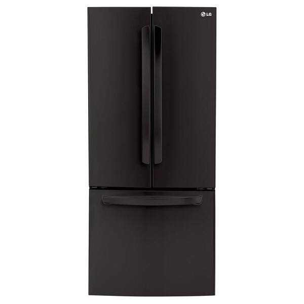 LG 30 in. W 22 cu. ft. French Door Refrigerator in Smooth Black