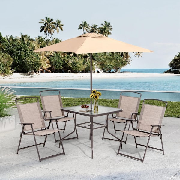 6 piece patio discount set with umbrella