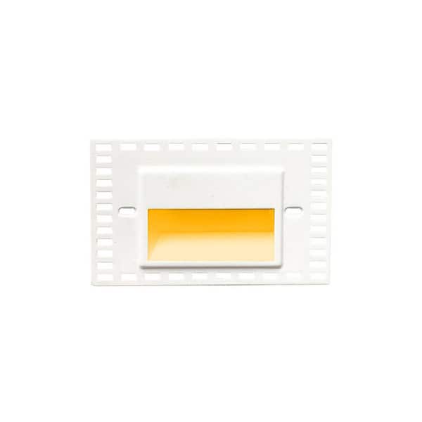 Invisible Trim Wall and Stair Light White Hardwired Integrated LED 120V Amber