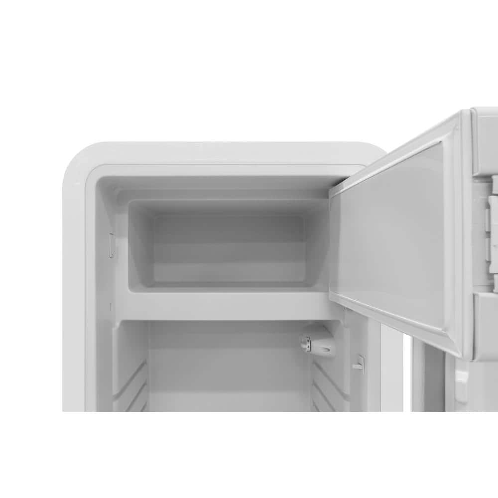 Brama 9.2 Cu.Ft. White Retro Top Freezer Refrigerator