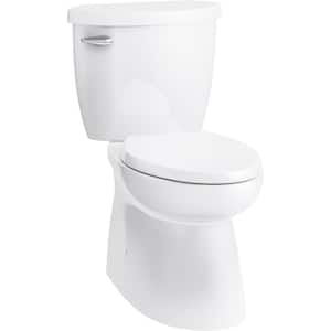 Brella 2-Piece 1.28 GPF Single Flush Elongated Toilet with Toilet Seat in White