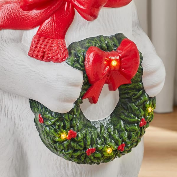 12 in. Standing Sisal Easter Bunny Holding a Basket 3350 - The Home Depot