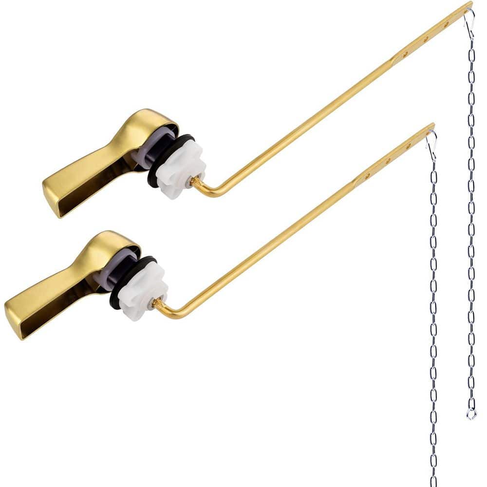 2-Pack Universal Front Mount Toilet Handle with 2 Flapper Chains for Most Front Mount Toilets, Gold price history on PriceWatchPro